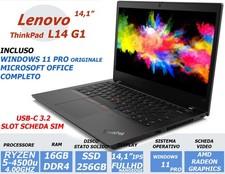 Notebook Lenovo 14 AMD Ryzen 5 4500U 16GB RAM 256GB SSD PC PORTATILE NUOVO