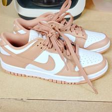 Nike Teens Colorblock Low- Lace-Up Athletic Sneakers Beige/White