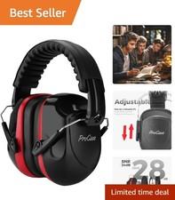 Foldable Adjustable Noise Cancelling Headphones for Shooting and Studying - Red