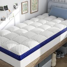 Bedelite Dorm Room Essentials Twin XL Mattress Topper for College Students Back