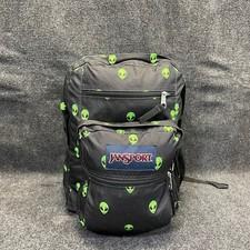 JanSport JS0A47JK Black Alien Print Big Student Backpack Laptop School Work Bag