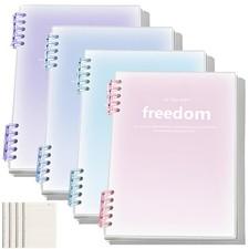 B5 Refillable Notebook 120 Sheets Loose Leaf Binder Subject Notebook with Rem...