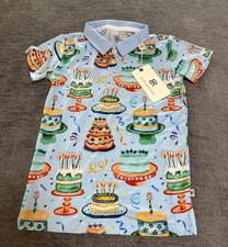 Bums & Roses Kids 3T Toddler Polo Shirt Birthday Short Sleeve Nwt