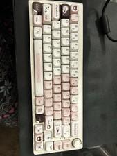 Ducky Compact Mechanical Wired Keyboard White Pink Brown English Qwerty