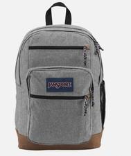 JanSport Cool Student Backpack With 15" Laptop Pocket, Gray Letterman Poly Nwt