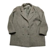 Vintage Forecaster Of Boston Pea Coat Juniors 15/16 Gray Wool Tweed 80s