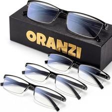 Reading Glasses Men Blue Light Readers for Computer & Reading | 4 Pack TR90 Ligh