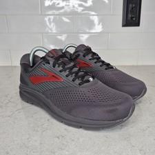 Brooks Mens Addiction 14 Gray Red Athletic Running Shoes Size 8 EE Wide