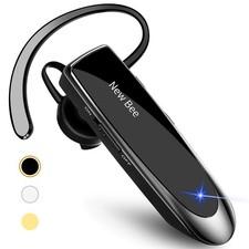 Bee Bluetooth Earpiece V5.0 Wireless Handsfree Headset with 1 Pack, Black