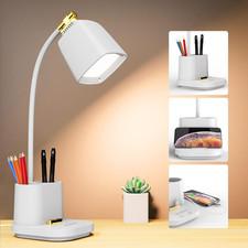 Led Desk Lamp with Usb Charging Port Touch Control 3 Color Modes, Stepless Dimmi