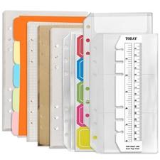 DY.2ten A6 6-Hole Binder Notebook Refills Set -(Gridded Paper A6, Clear