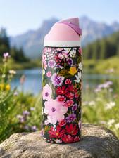 Owala FreeSip 32 oz Stainless Steel Water Bottle Painted Meadow Floral
