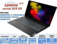 NOTEBOOK LENOVO 15.6 INTEL i5 13420H RAM 16GB SSD 512GB W 11 PC PORTATILE NUOVO
