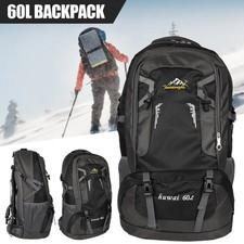 60L Durable Backpack Outdoor Bag Camping Hiking Sport Lightweight Heavy Duty New