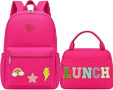 School Backpack Set for Girls Back to School Gift for Kids Preppy Bookbag Lunch
