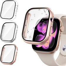 3PCS Screen Protector Case for Apple Watch Series 11/10 46mm Tempered Glass