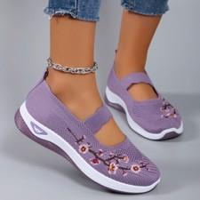 Chaussures plates dt en maille respirante pour femmes, de sport dcontracte