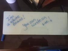 Desktop Dry Erase Whiteboard Organizer with Storage Tray & Compartments