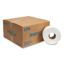 Morcon Jumbo Bath Tissue, Septic Safe, 2-Ply, 3.3" x 500 ft, White, 12 Rolls/CT