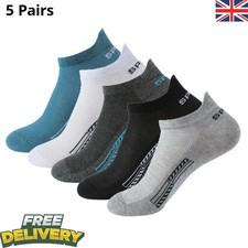 Trainers 5 & 10 Pack Ankle Socks Cotton Low Cut High Quality Unisex 9-12 Size UK