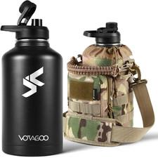 Votagoo Gear 64Oz Tactical Water Bottle - Half Gallon Stainless Steel Insulated