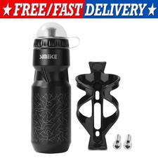 750ml Sports Mountain Bike Bicycle Cycling Water Drink Bottle with Holder Cage~