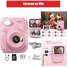 GREENKINDER Appareil Photo Instantan Enfant 14 MP cran 3.0 Rose