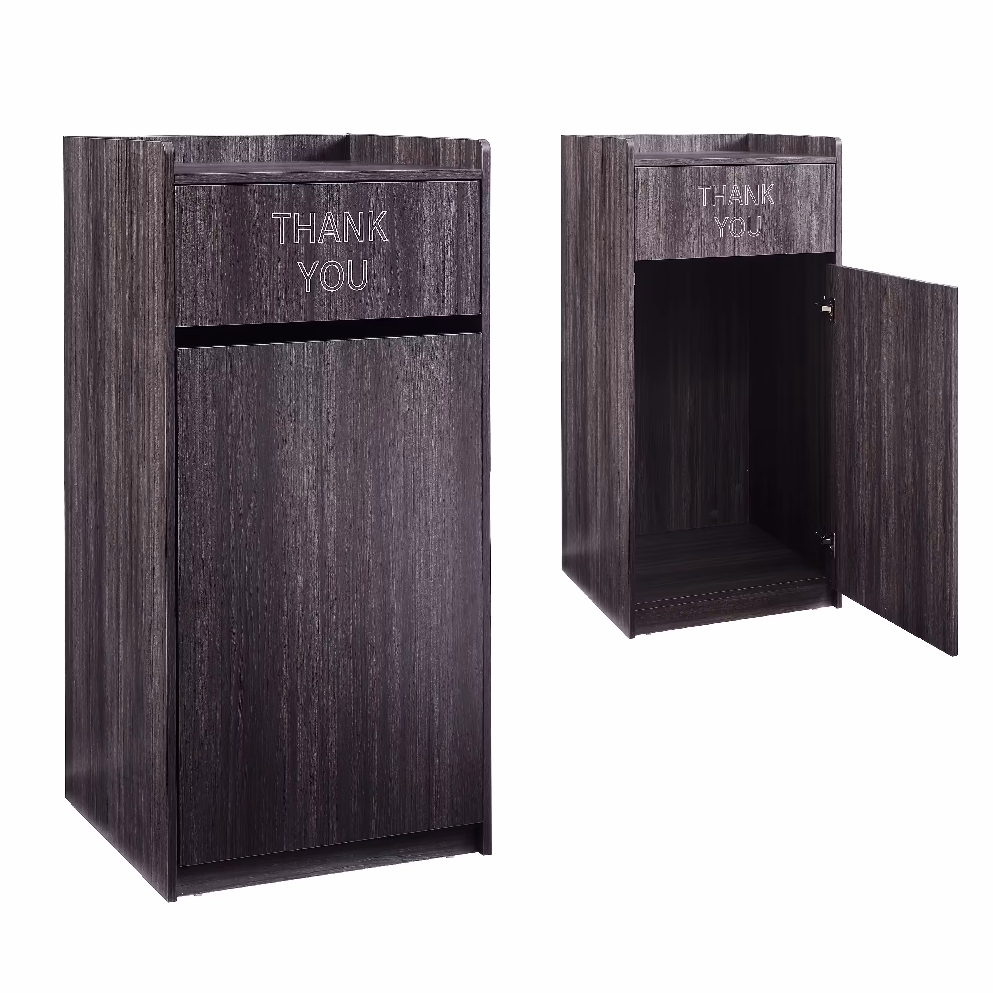 Stylish 40-Gallon Wooden Waste Bin with Removable Tray – Spacious, Smooth-Surface Design for Easy Wipe-Clean; Fits Neatly Under Counters or in Tight Spaces; Ideal for Office Desks, Restaurant Prep Areas, and Kitchen Cabinets
