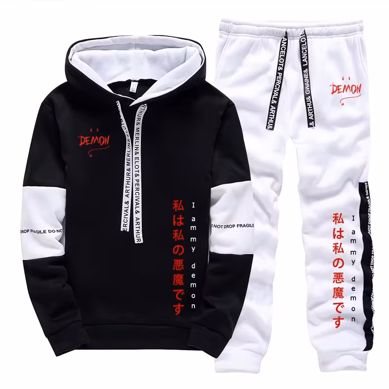 Arrival Hoodies and Sweatpants 2pcs Set Men/women Daily Casual Sports Hooded Outfit Autumn Unisex Fashion Jogging Suits