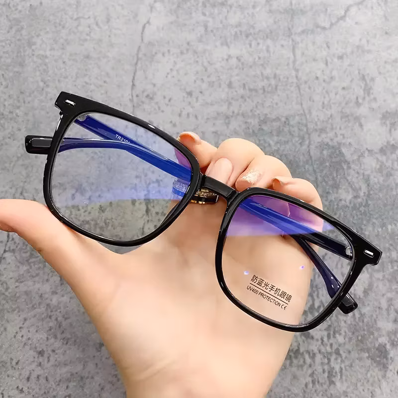 Black Computer Glasses Frame Women Men Anti Blue Light Square RecEyewear Blocking Glasses Optical Spectacle Eyeglasses 00297