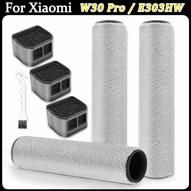 For Xiaomi Truclean W30 Pro/E303HW Wet Dry Vacuum Cleaner Robot Accessories Main Roller Brush Hepa Filter Replacement Parts