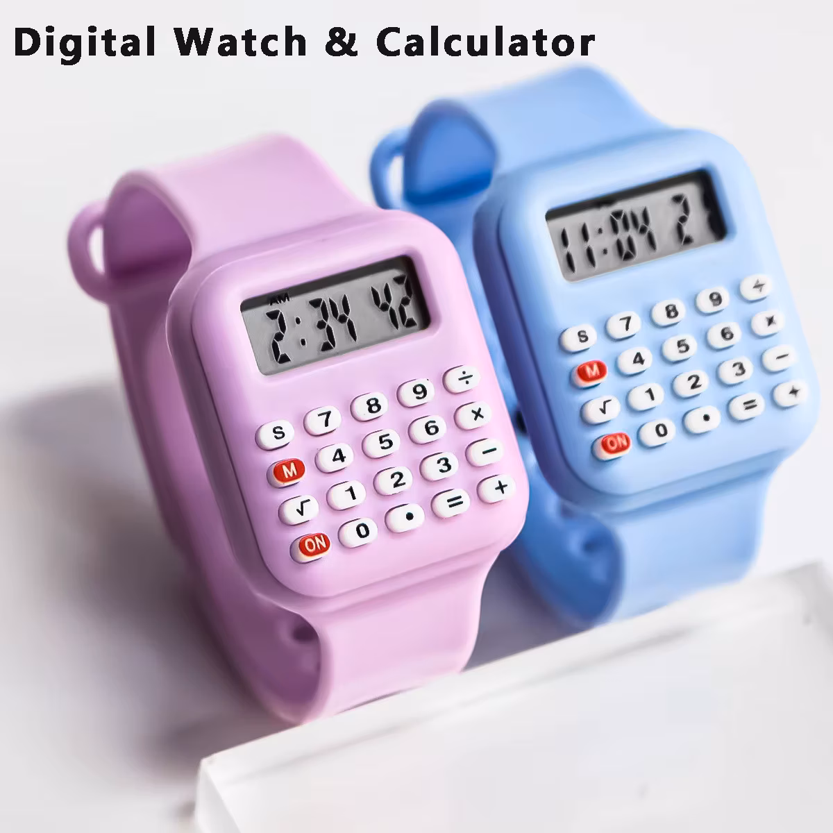 Creative Calculator Watch Cartoon Led Digital Kids Watch Fashion Sports Electronic Watch for Boys Girls Kids Student Gift Clock
