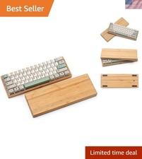 Sophisticated Brown Bamboo Keyboard Case for 60% Layout Mechanical Keyboards