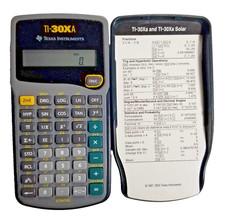 Texas Instruments Calculator TI-30XA Scientific Cover & Reference Guide Gray