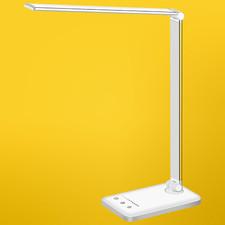 Led Desk Lamp Dimmable with Usb Charging Port 5 Lighting Modes Timer White