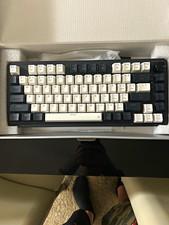 Compact Mechanical Keyboard Black/White Qwerty w/ Volume Knob Dragon