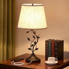Usb Charging Bedside Lamp for Living Room Bedroom Retro Desk Lamp