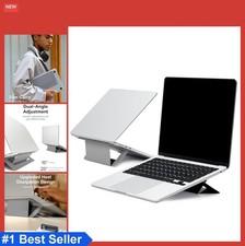 Adhesive Laptop Stand for Desk 2 Adjustable Viewing Angles Foldable Portable