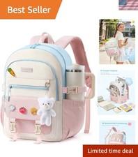 School Backpack for Teen Girls, Cute Student Bookbag Fits 15.6 Inch Laptop, B...