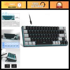 Compact 60% Mechanical Gaming Keyboard, Led Backlit Mini Wired 68 Keys, Red Swit