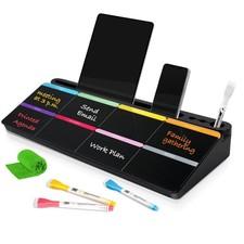 Glass Desk Whiteboard Calendar Small Dry Erase Board Desktop White Board with...