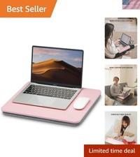 Portable Laptop Desk with Pillow Cushion - Fits 15.6'' Laptops, Lightweight Pink